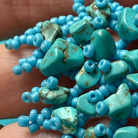 Turquoise Chips/Beaded Handcrafted Bracelet - Picture 7 of 10